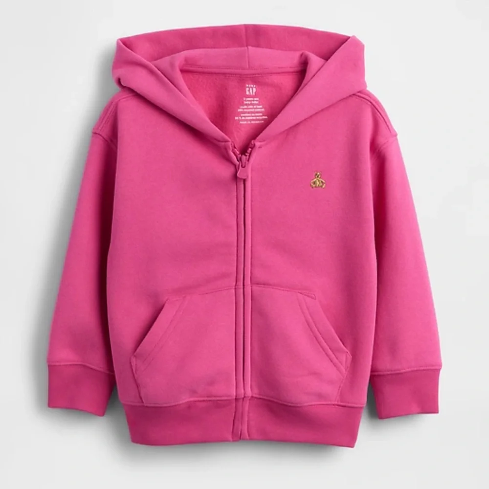 GAP Baby & Toddler VintageSoft Full Zip Hoodie Bright Fuchsia Pink - NWT